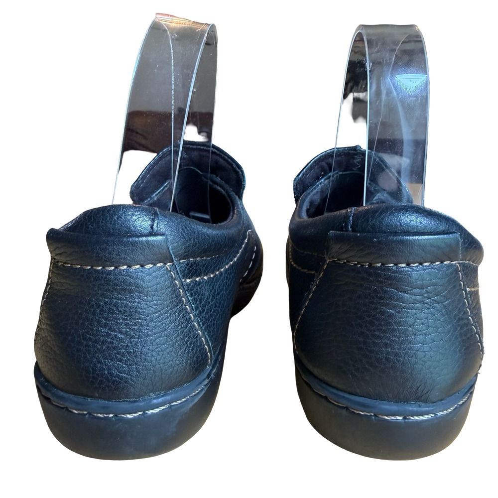 Clarks Womens Black Leather Un Loop Slip On Loafers Comfort Shoes Flats sz 9.5 - Picture 5 of 16